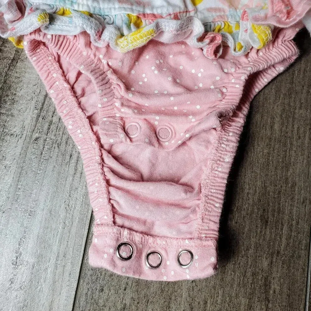 Child of Mine by Carter's Floral and Polka Dot Pastel Baby Girl Outfit Size 0-3m